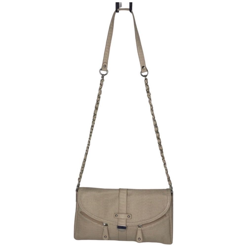 Chico’s Beige Textured Crossbody Shoulder Bag